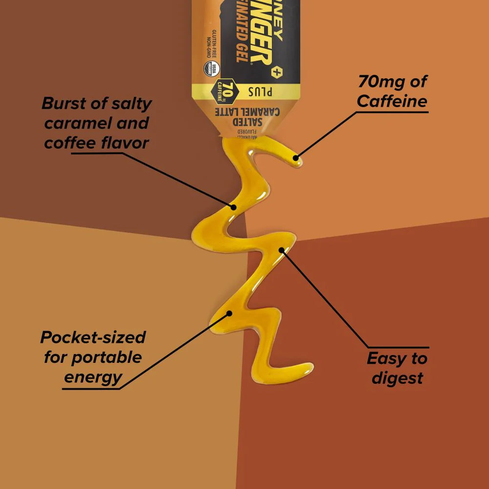 Salted Caramel Latte Caffeinated Energy Gel Box of 12