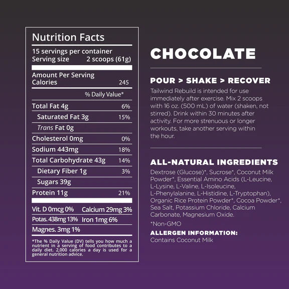 Recovery Mix- Chocolate / Box of 12 Single Serving