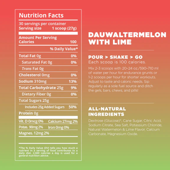Tailwind Endurance Fuel-Dauwaltermelon / Box of 12 Single Serving