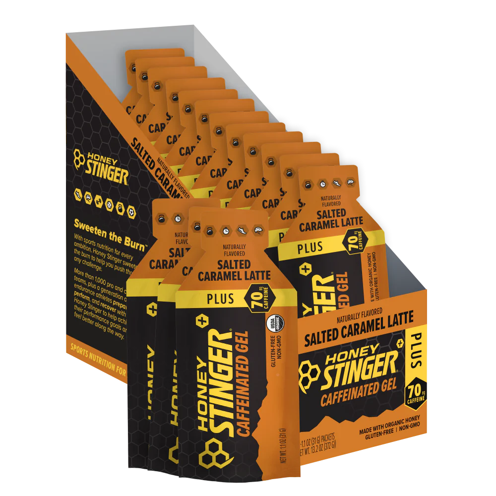 Salted Caramel Latte Caffeinated Energy Gel Box of 12
