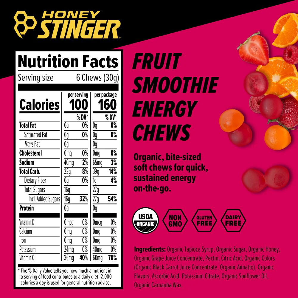 Fruit Smoothie Energy Chews Box of 12