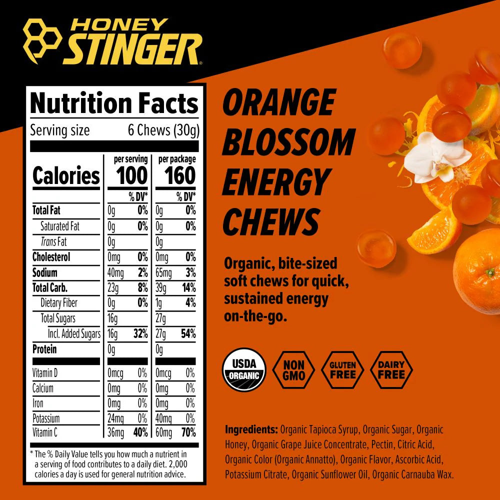 Orange Blossom Energy Chews Box of 12