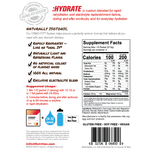 :HYDRATE Essential Hydration - 20 Pack Two-serving Packets