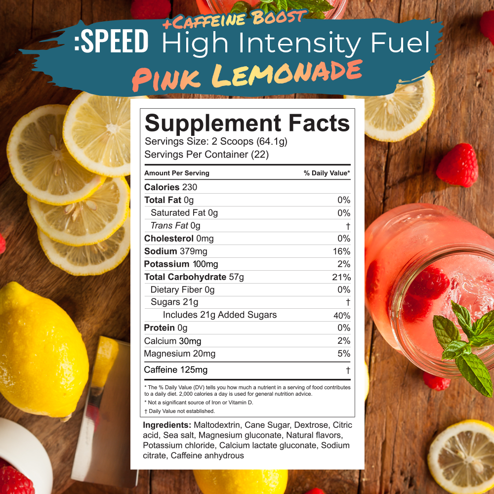 :SPEED Caffeine Boost - pink lemonade - 22 Serving bag