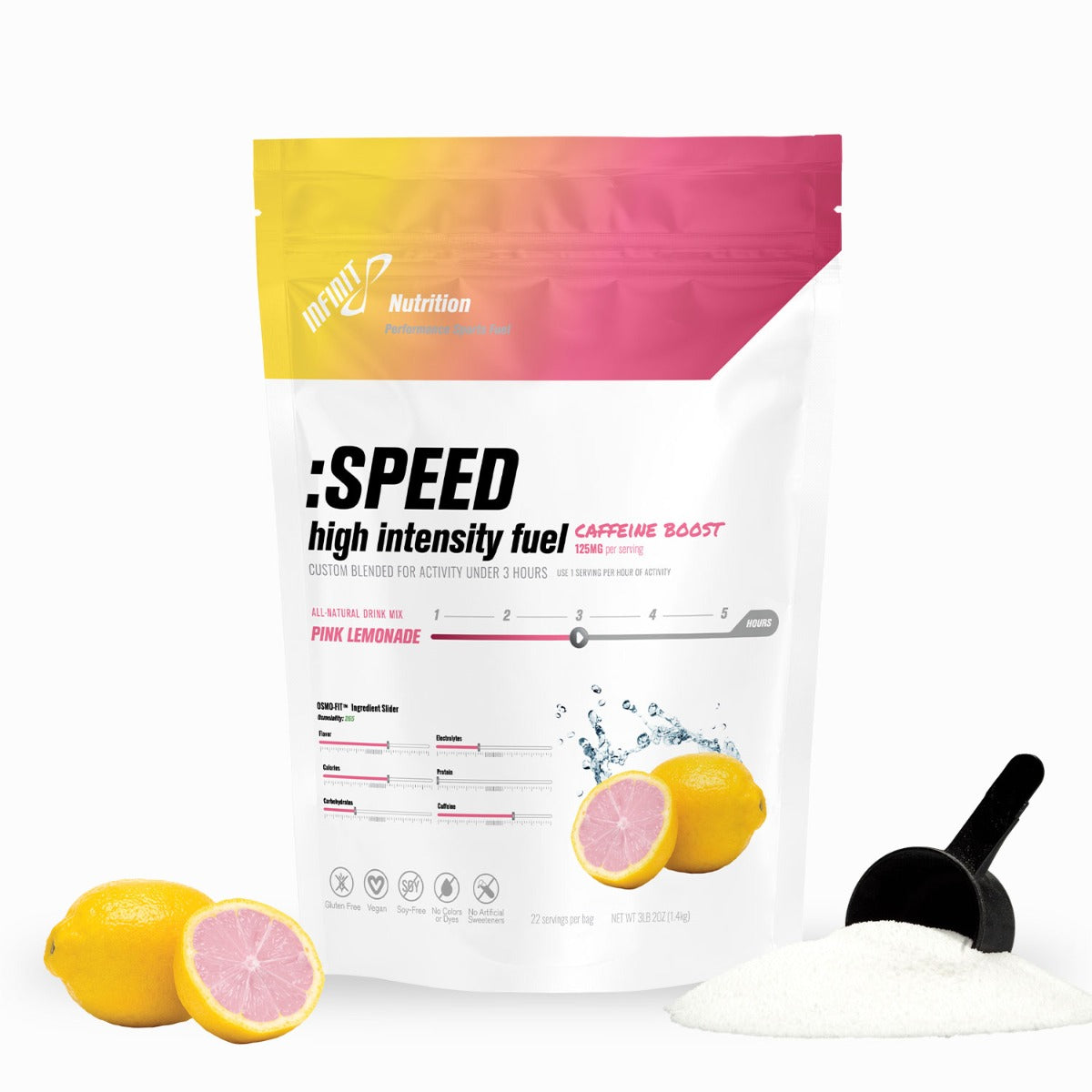:SPEED Caffeine Boost - pink lemonade - 22 Serving bag