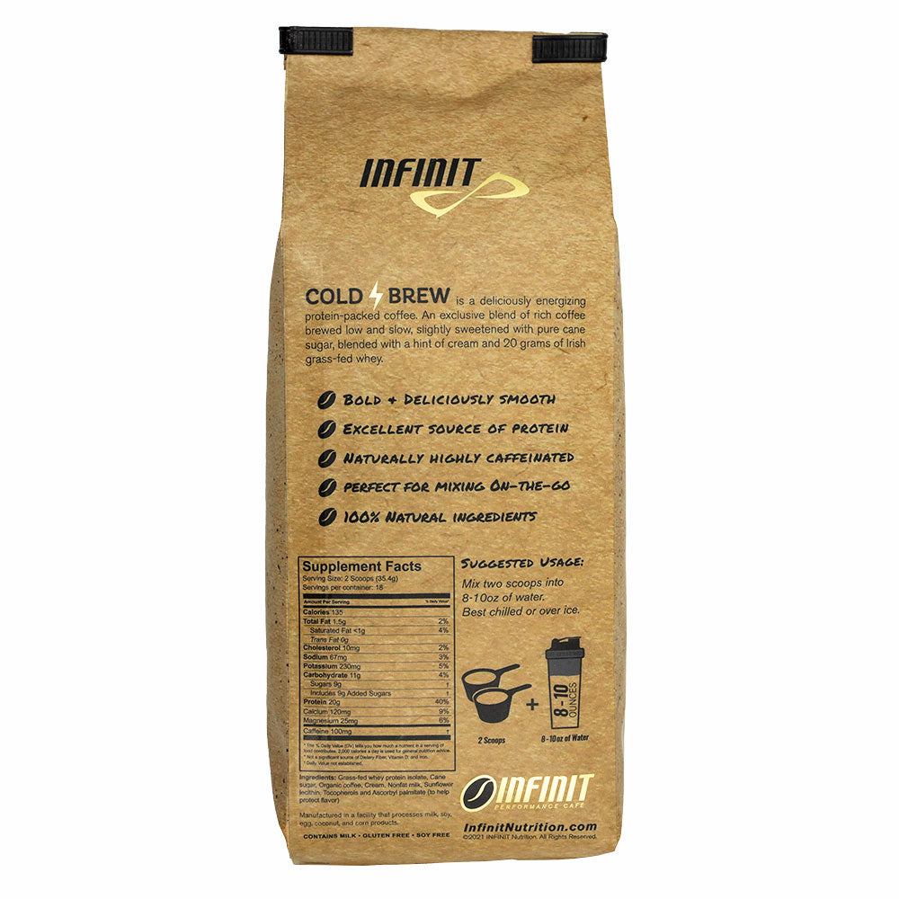 COLD BREW Instant Protein Coffee - 18 Serving bag