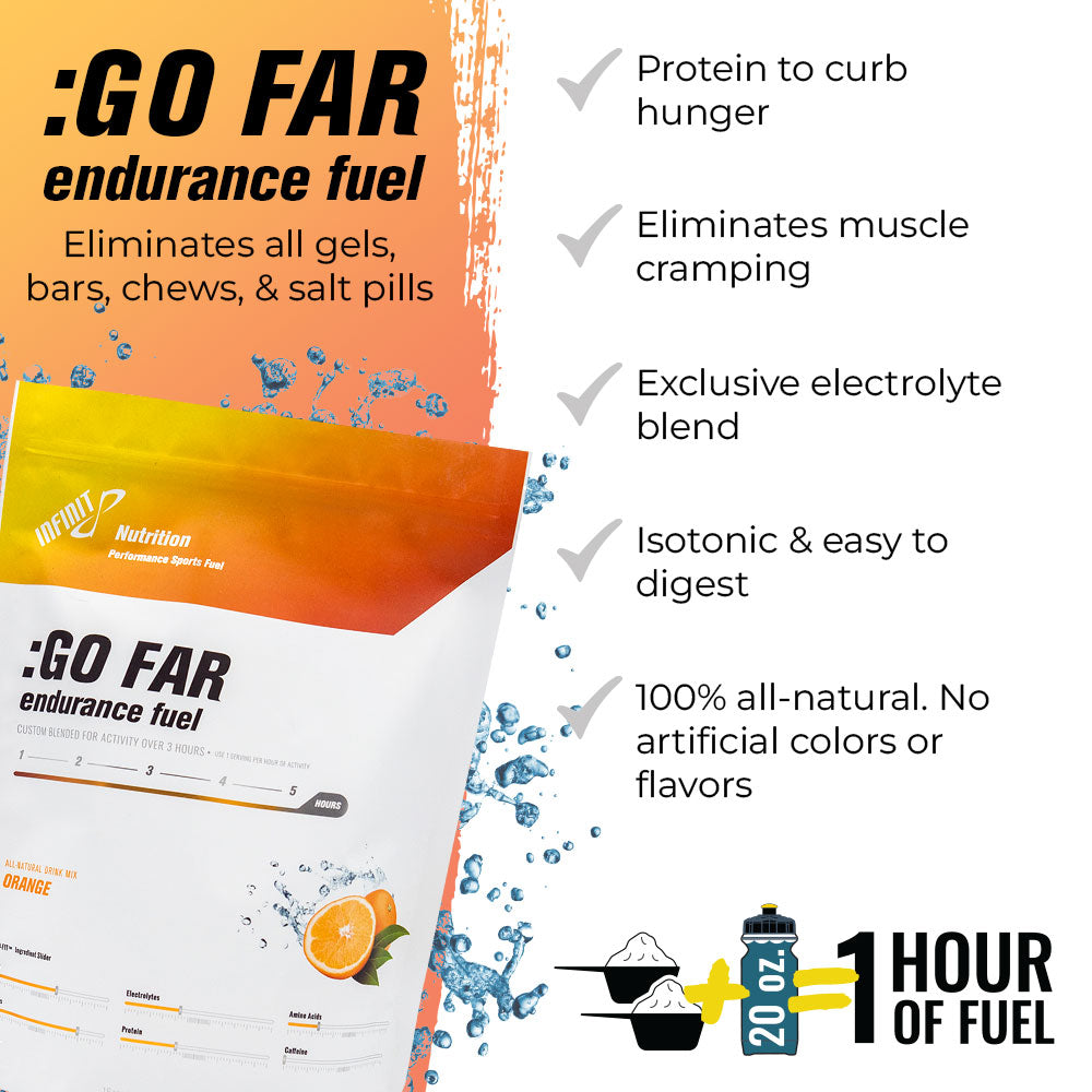 :GO FAR Endurance Fuel - Orange - 18 serving bag