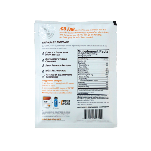 :GO FAR Endurance Fuel - Orange - 20 Pack Singles