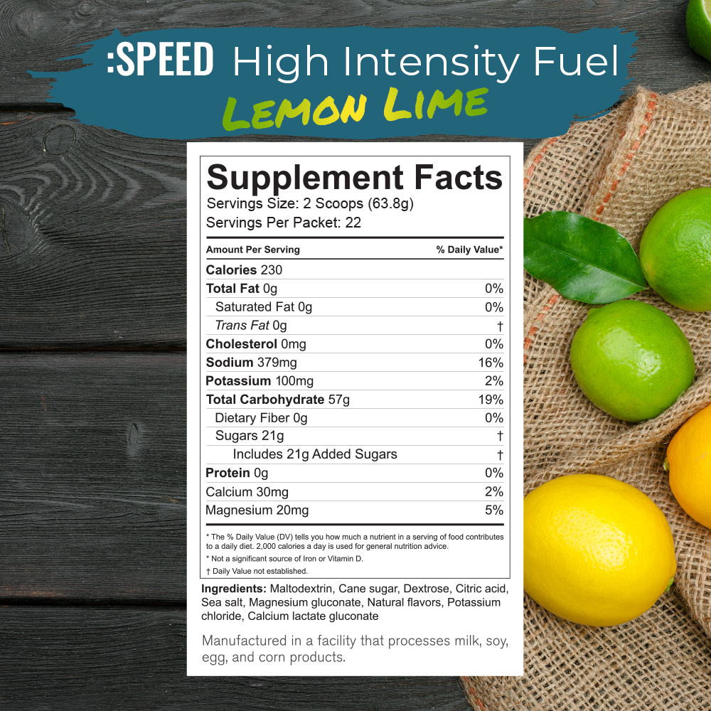 :SPEED High-Intensity Fuel - lemon lime - 22 Serving bag